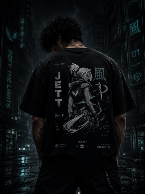 Jett Valorant Inspired Oversized T-Shirt | The Gamers Fit