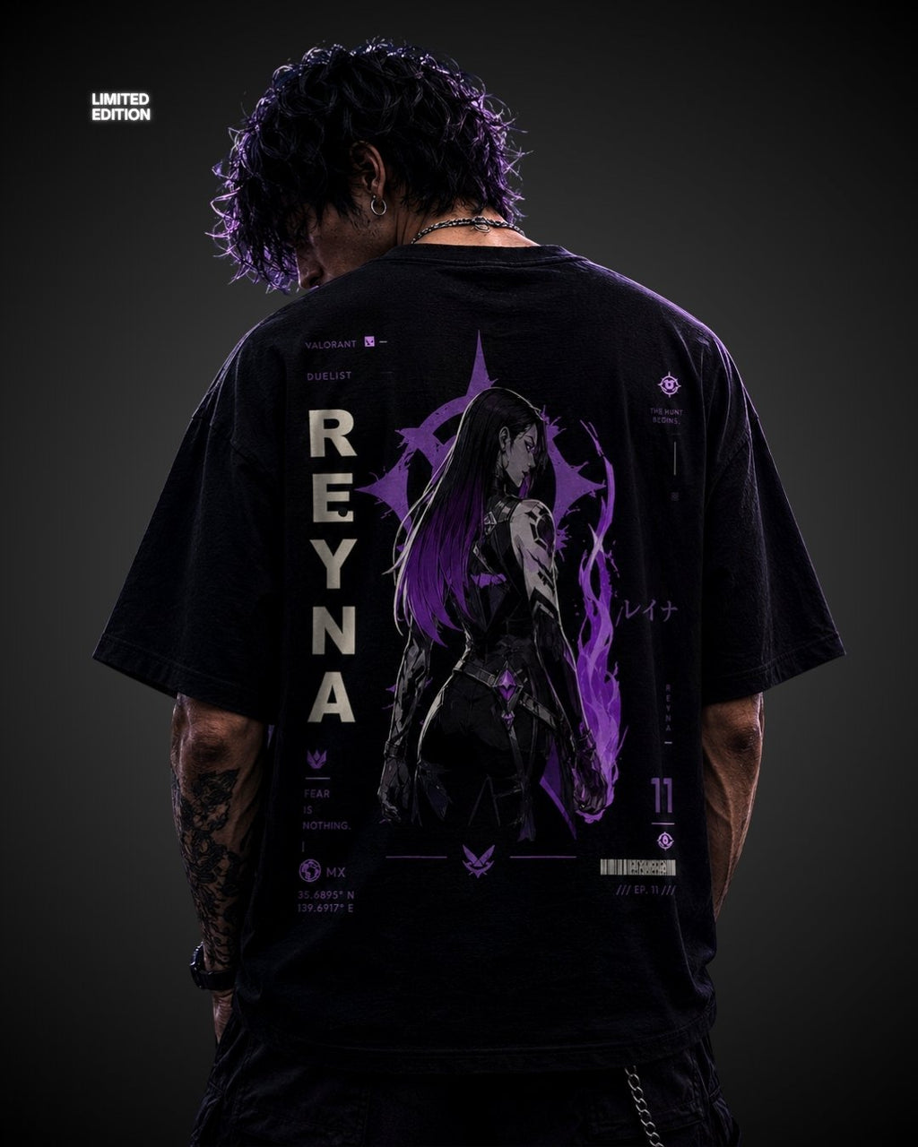 Reyna Valorant Inspired Oversized T-Shirt | The Gamers Fit