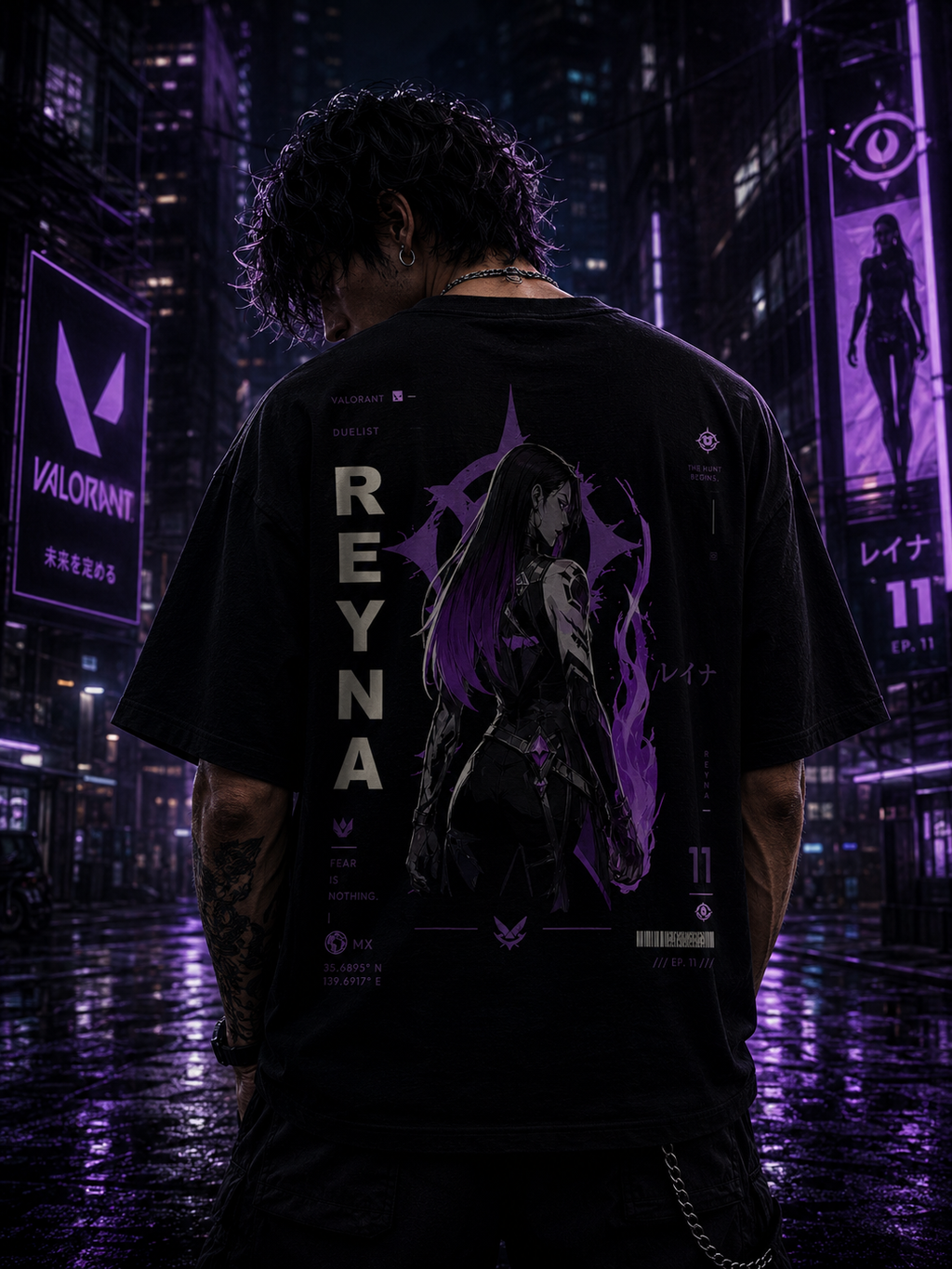 Reyna Valorant Inspired Oversized T-Shirt | The Gamers Fit