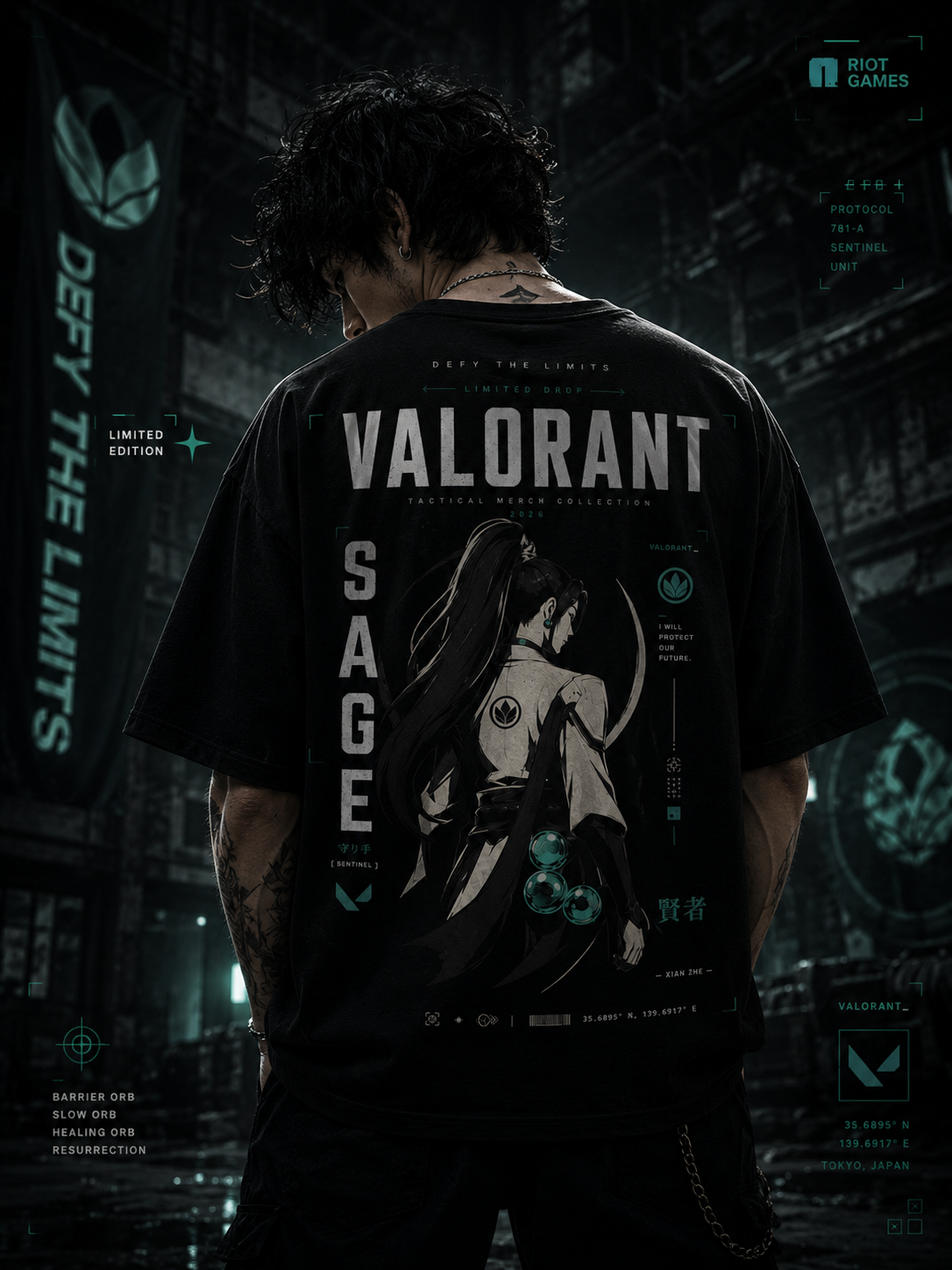 Sage Valorant Inspired T-Shirt | The Gamers Fit
